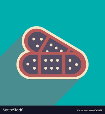Icon of medical plaster in flat style vector image