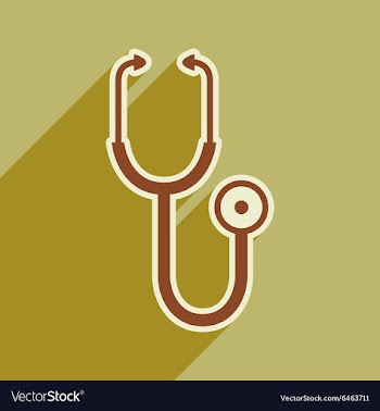Icon of medical stethoscope in flat style vector image