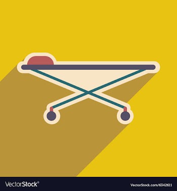 Icon of medical stretcher in flat style vector image