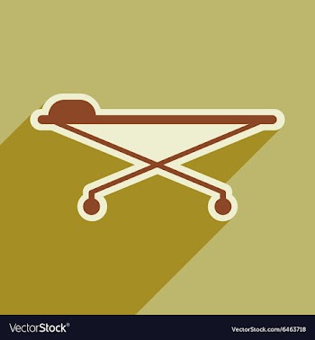 Icon of medical stretcher in flat style vector image