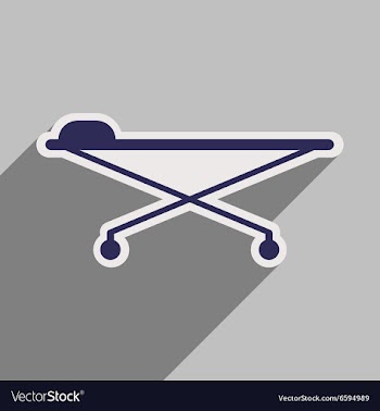 Icon of medical stretcher in flat style vector image