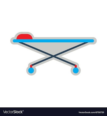 Icon of medical stretcher in flat style vector image