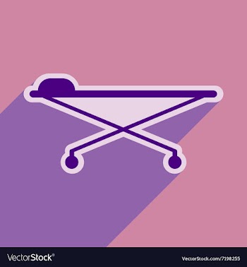Icon of medical stretcher in flat style vector image