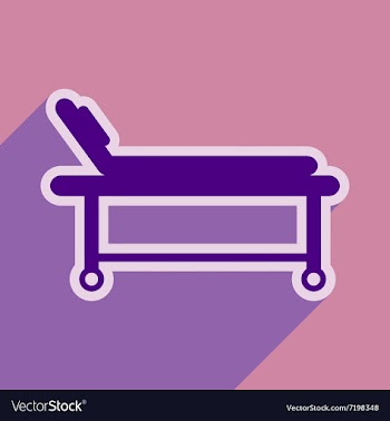 Icon of medical stretcher in flat style vector image