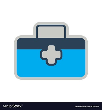 Icon of medical suitcase in flat style vector image