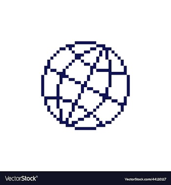icon of tilted abstract globe
