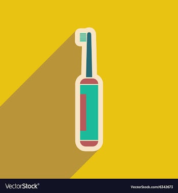 Icon of tooth brush in flat style vector image