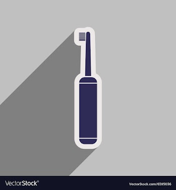 Icon of tooth brush in flat style vector image