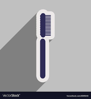 Icon of tooth brush in flat style vector image