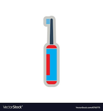 Icon of tooth brush in flat style vector image