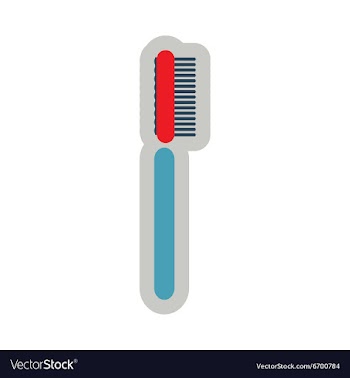 Icon of tooth brush in flat style vector image