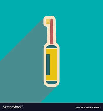 Icon of tooth brush in flat style vector image
