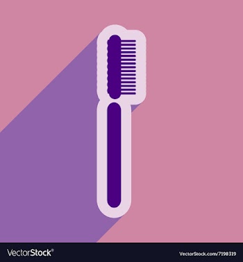 Icon of tooth brush in flat style vector image