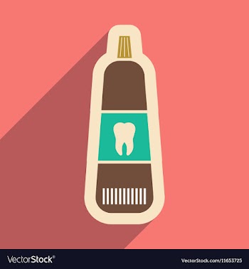 Icon of Tooth paste in flat style vector image