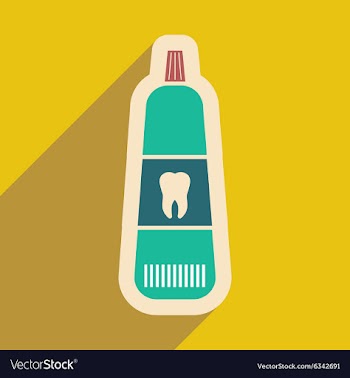 Icon of Tooth paste in flat style vector image