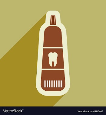 Icon of Tooth paste in flat style vector image