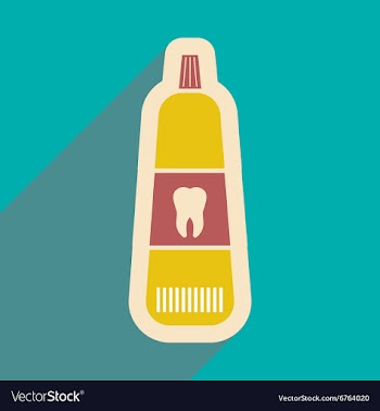 Icon of Tooth paste in flat style vector image