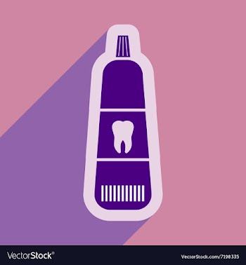 Icon of Tooth paste in flat style vector image