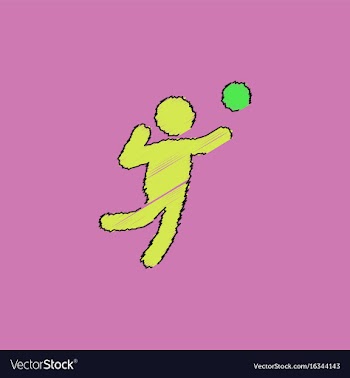 Icon of vollyball on color background eps-10 in vector image