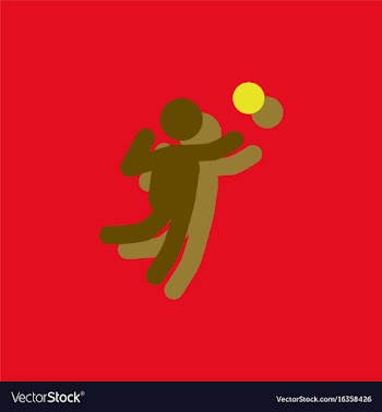 Icon of vollyball on color background eps-10 in vector image
