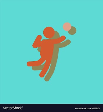 Icon of vollyball on color background eps-10 in vector image