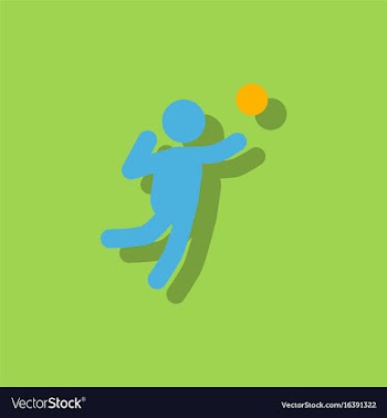 Icon of vollyball on color background eps-10 in vector image
