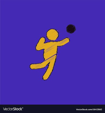 Icon of vollyball on color background eps-10 in vector image