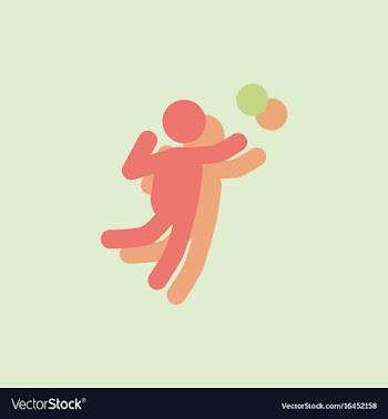 Icon of vollyball on color background eps-10 in vector image