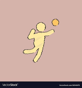 Icon of vollyball on color background eps-10 in vector image