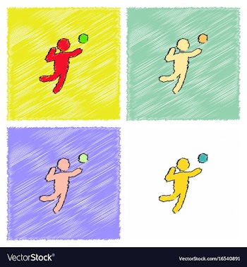 Icon of vollyball on color background eps-10 in vector image
