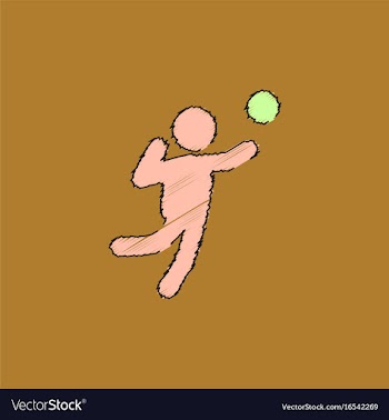 Icon of vollyball on color background eps-10 in vector image