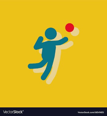 Icon of vollyball on color background eps-10 in vector image