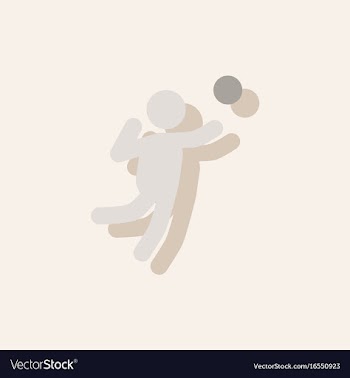 Icon of vollyball on color background eps-10 in vector image