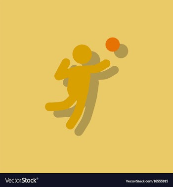 Icon of vollyball on color background eps-10 in vector image