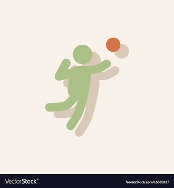 Icon of vollyball on color background eps-10 in vector image