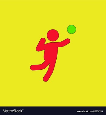 Icon of vollyball on color background eps-10 vector image