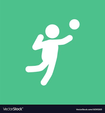Icon of vollyball on color background eps-10 vector image