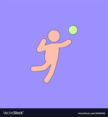 Icon of vollyball on color background eps-10 vector image