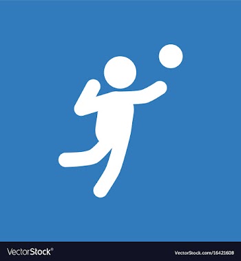 Icon of vollyball on color background eps-10 vector image