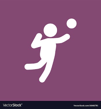 Icon of vollyball on color background eps-10 vector image