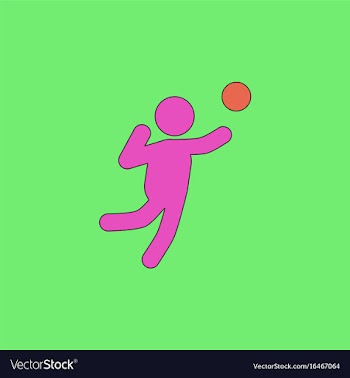 Icon of vollyball on color background eps-10 vector image
