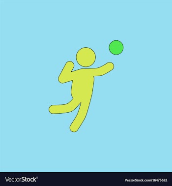 Icon of vollyball on color background eps-10 vector image