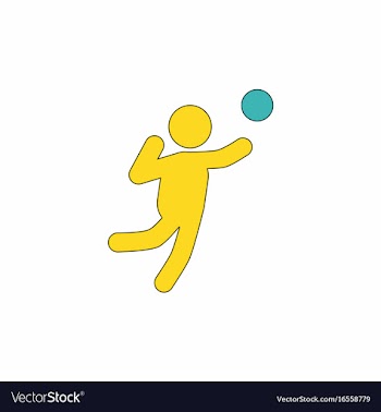 Icon of vollyball on color background eps-10 vector image