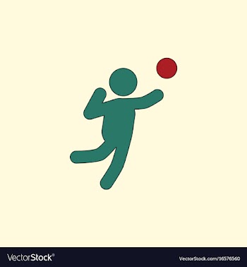 Icon of vollyball on color background eps-10 vector image