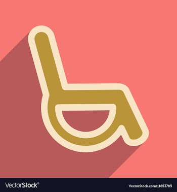 Icon of wheel chair in flat style vector image