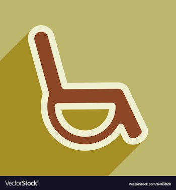 Icon of wheel chair in flat style vector image