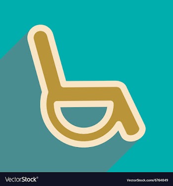 Icon of wheel chair in flat style vector image