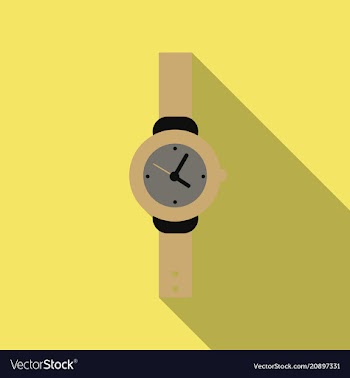 Icon of wrist watch symbol of hand clock of vector image