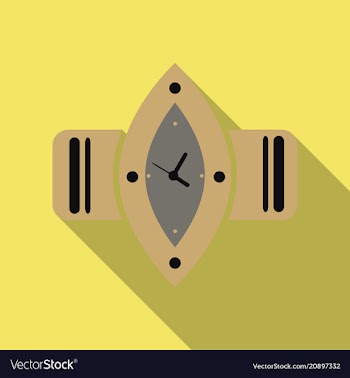 Icon of wrist watch symbol of hand clock of vector image
