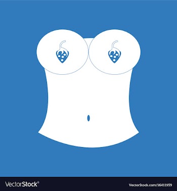 Icon on background boobs and strawberry vector image